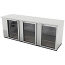 REFRIGERADOR DE CONTRA BARRA DE 3 PUERTAS DE CRISTAL ABBC-94-SG HC ASBER