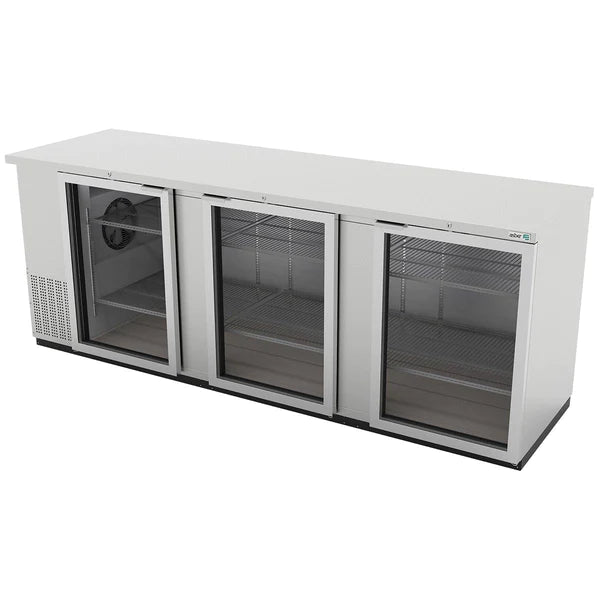 REFRIGERADOR DE CONTRA BARRA DE 3 PUERTAS DE CRISTAL ABBC-94-SG HC ASBER