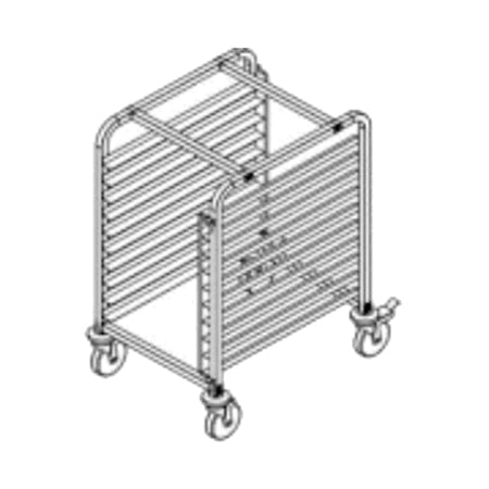 CARRO ESPIGUERO DE 10 CHAROLAS EN ALUMINIO 6063-T1 MIGSA